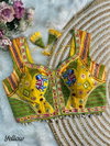 Rk Blouse Silk Kaudi Lace Mirror Work Navratri Sleeveless Blouse Wholesale Market In Surat
